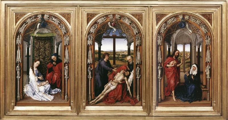 Rogier van der Weyden Miraflores Altarpiece oil painting picture